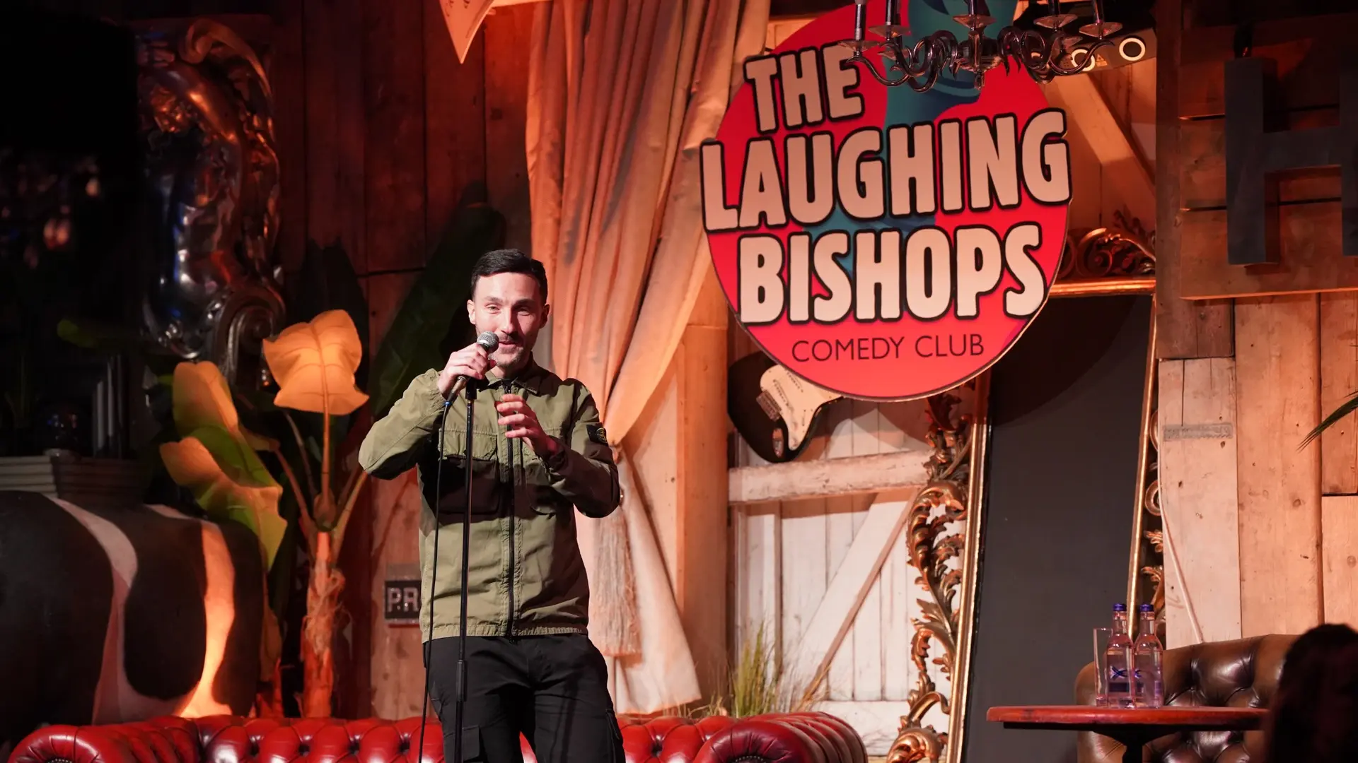 Comedy night on stage at H@ME & EAT